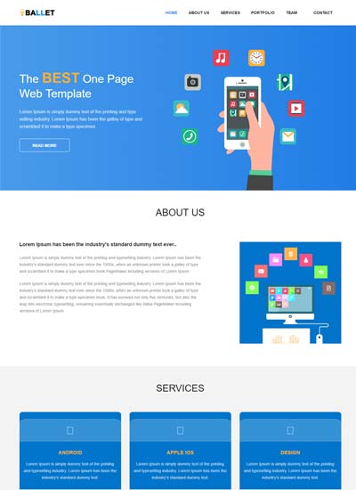 One Page Website design